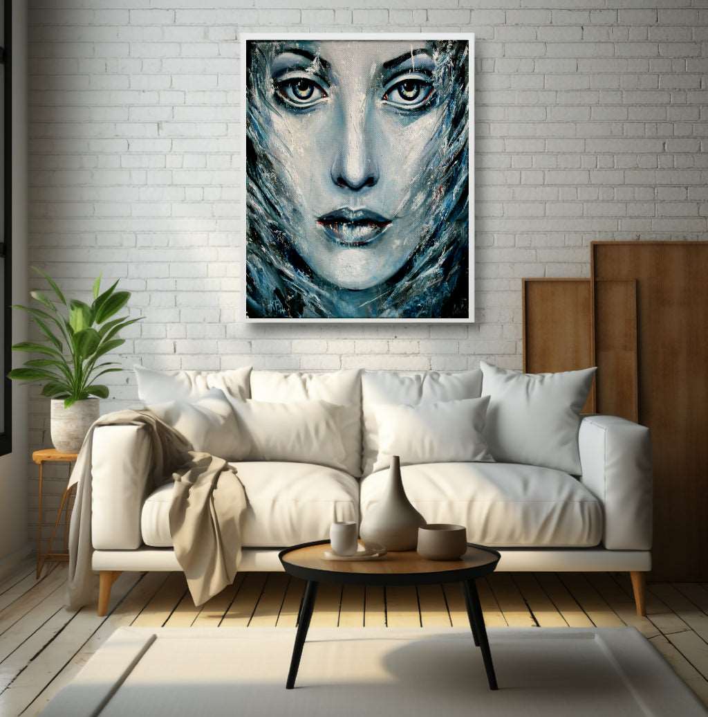 tableau décoratif - La femme de glace sur Toile