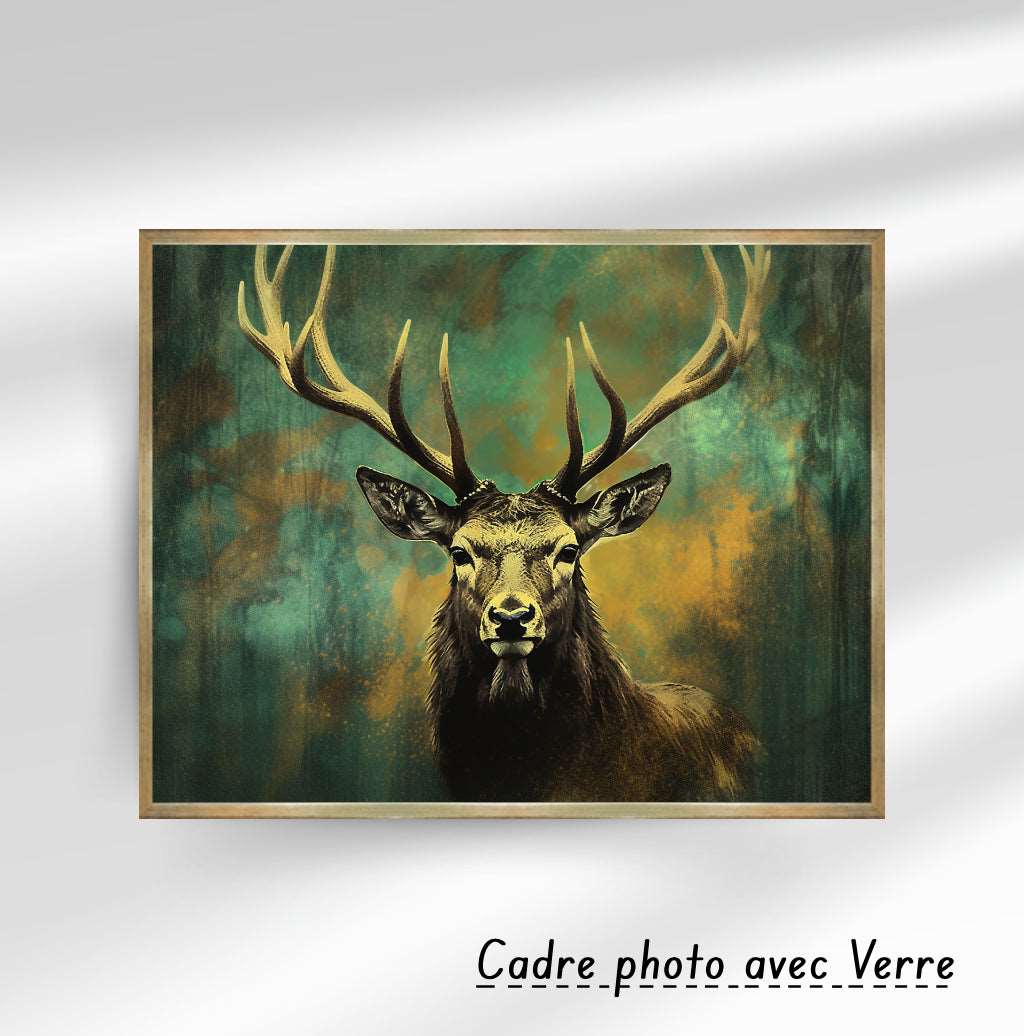 la Cerf vigilant, peinture abstraite moderne