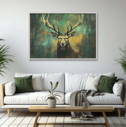 la Cerf vigilant, peinture abstraite moderne