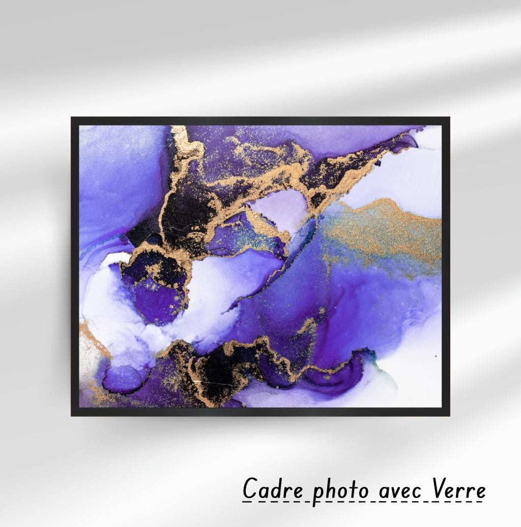 Tableau décoratif spéciale violet et doré