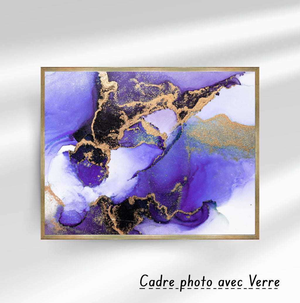 Tableau décoratif spéciale violet et doré