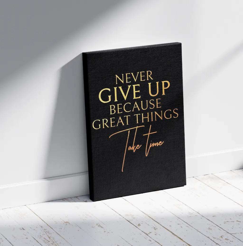 Tableau décoratif bureautique « Never Give Up »